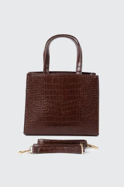 Croc Embossed Small Tote