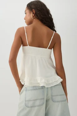 Crochet Bust Babydoll Tank Top