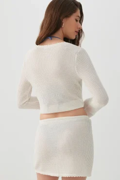 Crochet Knit Mini Skirt