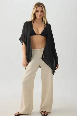 Crochet Trim Swim Cover Up