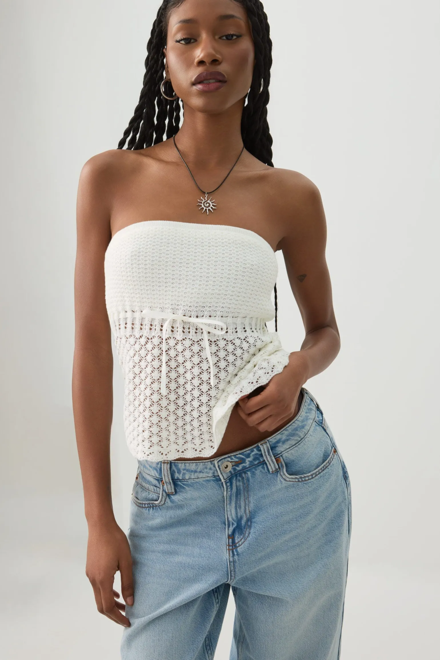 Crochet Tube Top with Built-In Bra