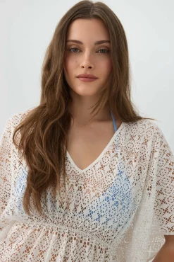 Crochet V-Neck Cover Up