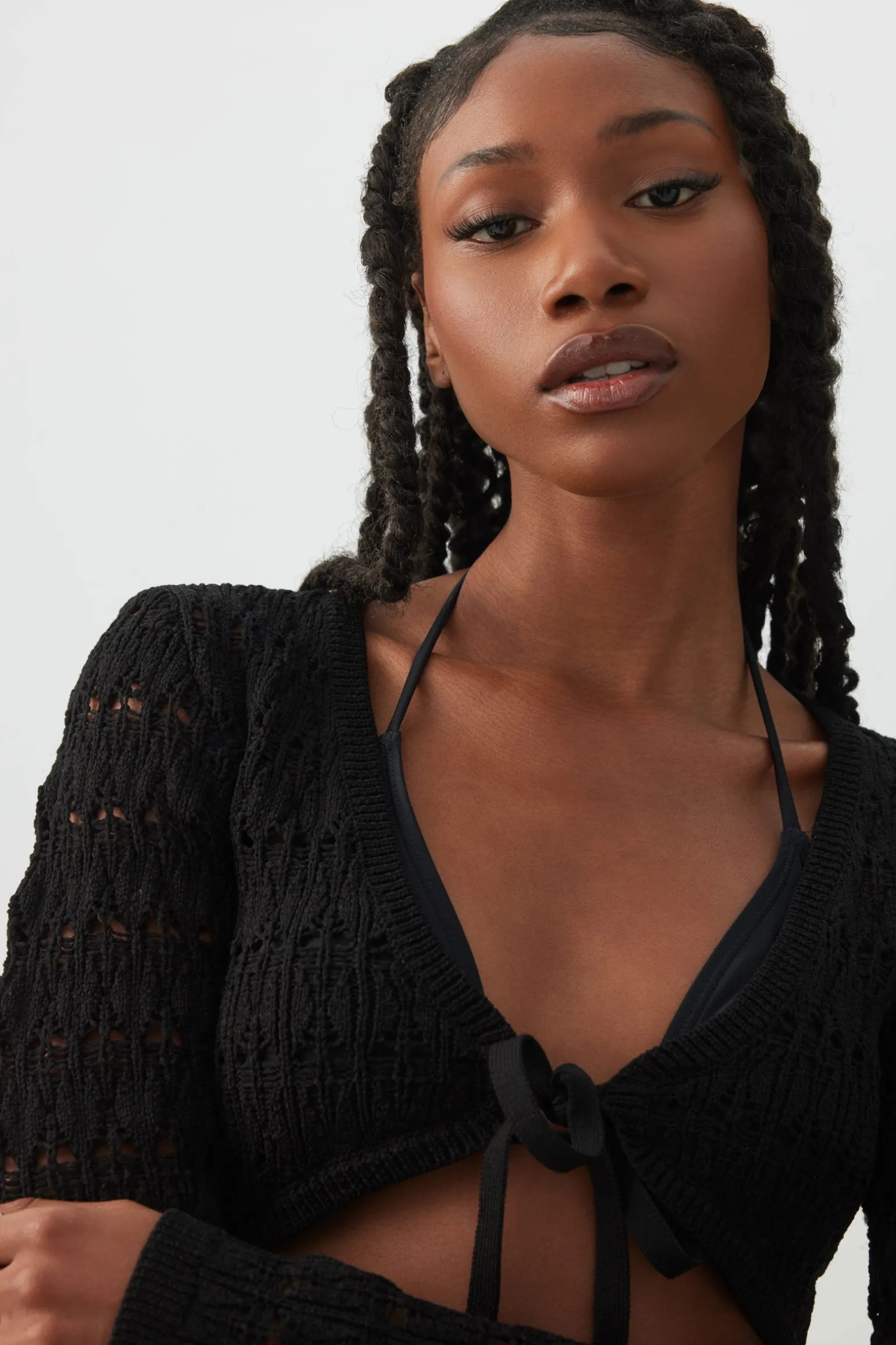 Crop Open Stitch Shrug
