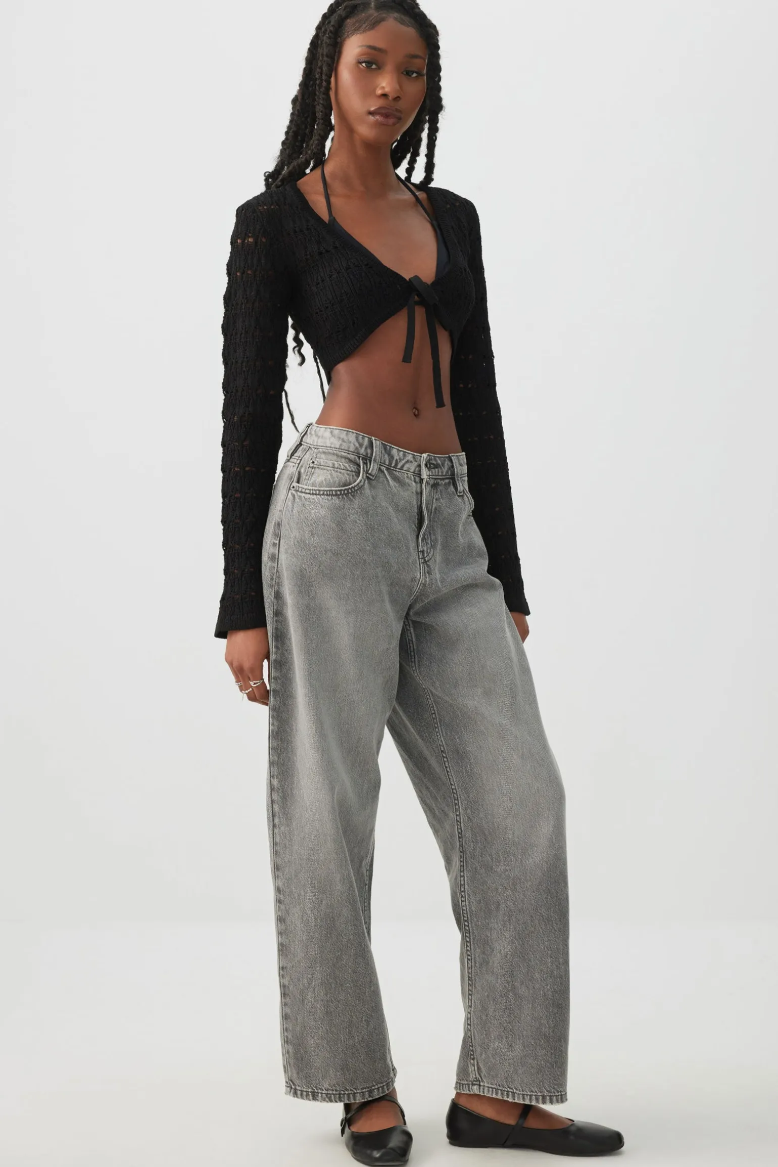 Crop Open Stitch Shrug