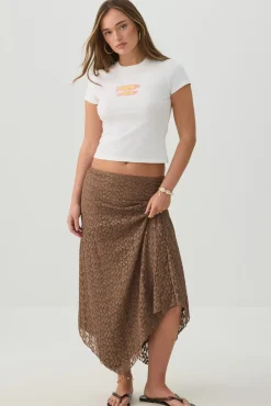 Cropped Baby T-Shirt with Beaded Motif