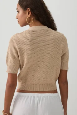 Cropped Cardigan with Starfish Buttons