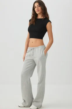Cropped Ribbed Crew T-Shirt