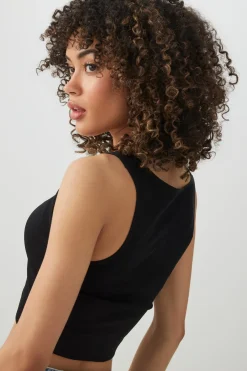 Cropped Rib Seamless Tank Top