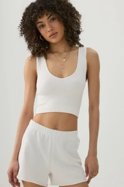 Cropped Rib Seamless Tank Top