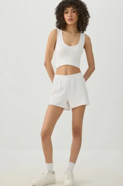 Cropped Rib Seamless Tank Top
