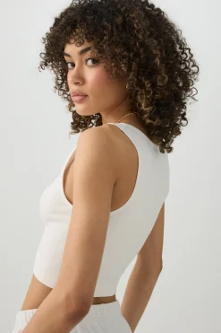 Cropped Rib Seamless Tank Top