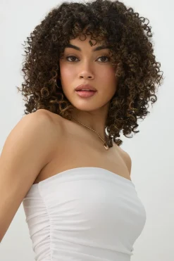 Cropped Ruched Tube Top