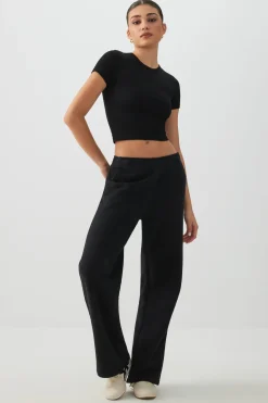 Crop Seamless Crew Neck T-Shirt