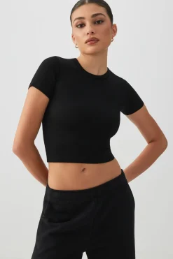Crop Seamless Crew Neck T-Shirt