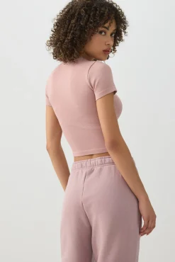 Crop Seamless Crew Neck T-Shirt