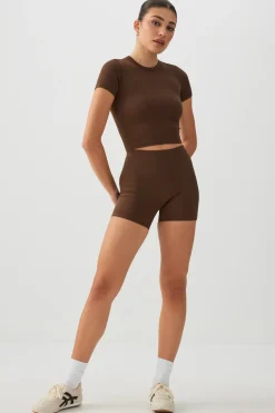 Crop Seamless Crew Neck T-Shirt