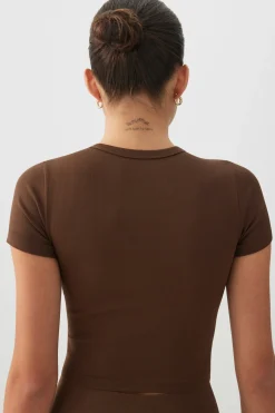Crop Seamless Crew Neck T-Shirt