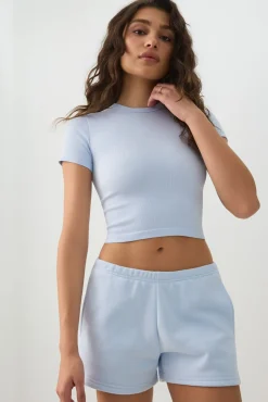 Crop Seamless Crew Neck T-Shirt