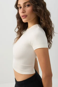 Crop Seamless Crew Neck T-Shirt