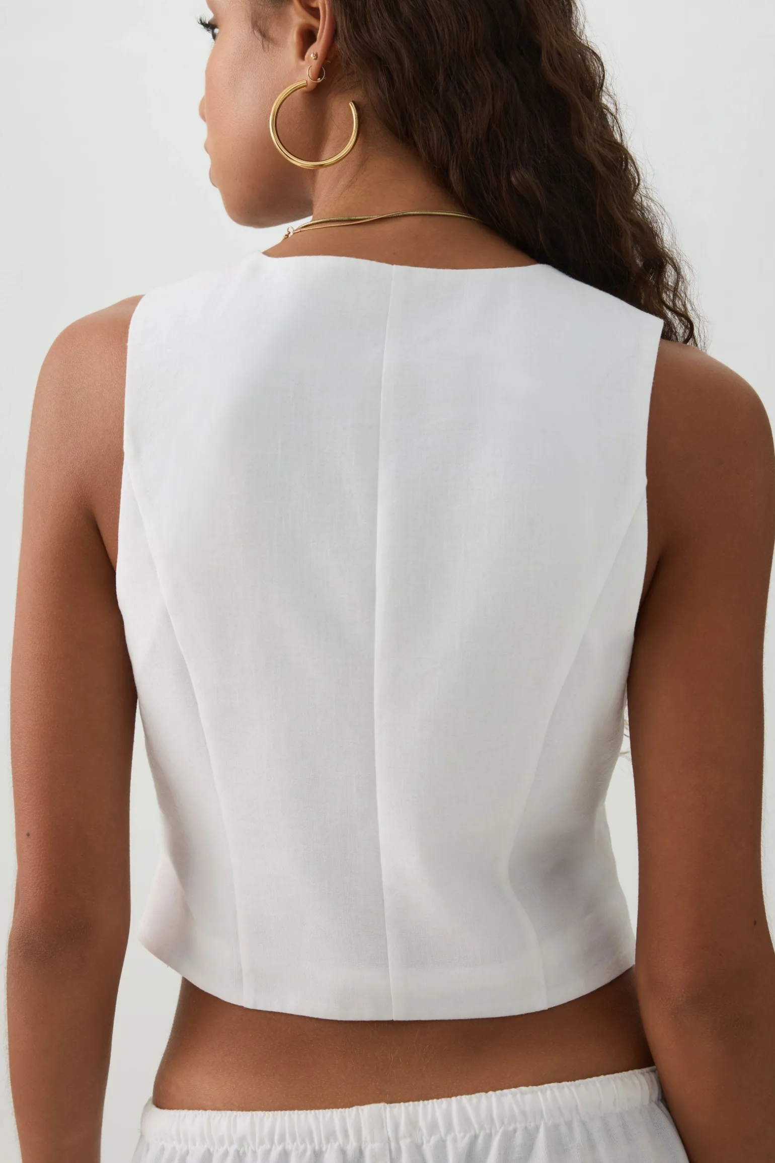 Crop Sleeveless Vest