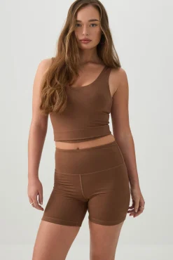 Crop Tank Top With Built In Bra
