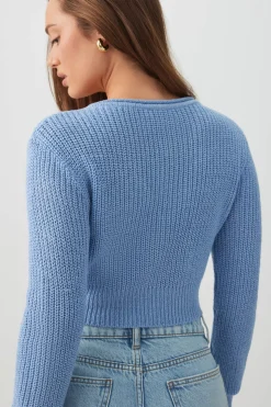 Crop V-Neck Cardigan
