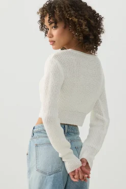 Crop V-Neck Cardigan