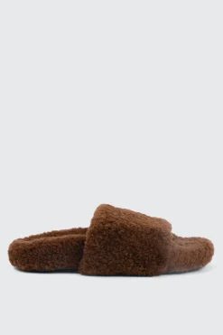 Curly Faux Fur Slippers