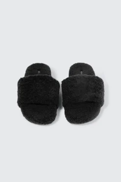 Curly Faux Fur Slippers