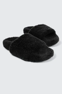 Curly Faux Fur Slippers
