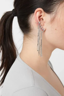 Dangle Rhinestone Ear Cuffs