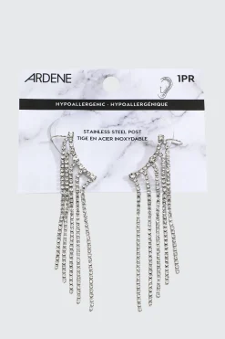Dangle Rhinestone Ear Cuffs