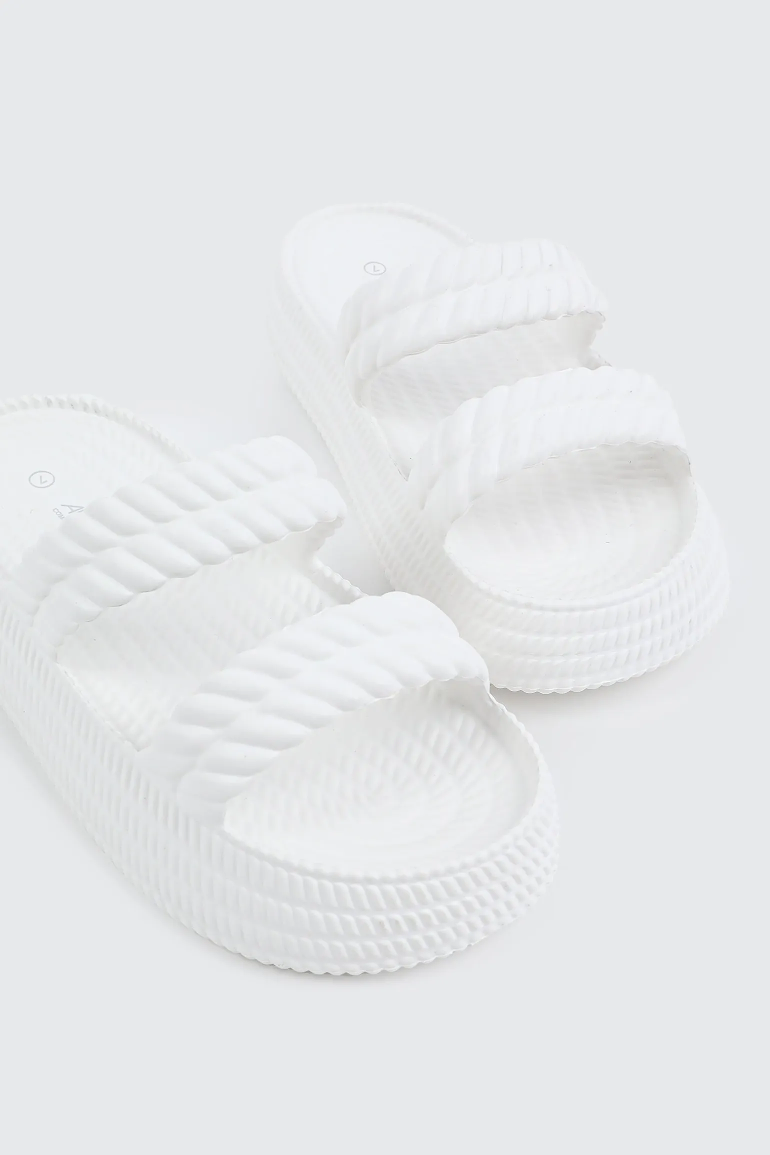 Double Braided Strap Slide Sandals
