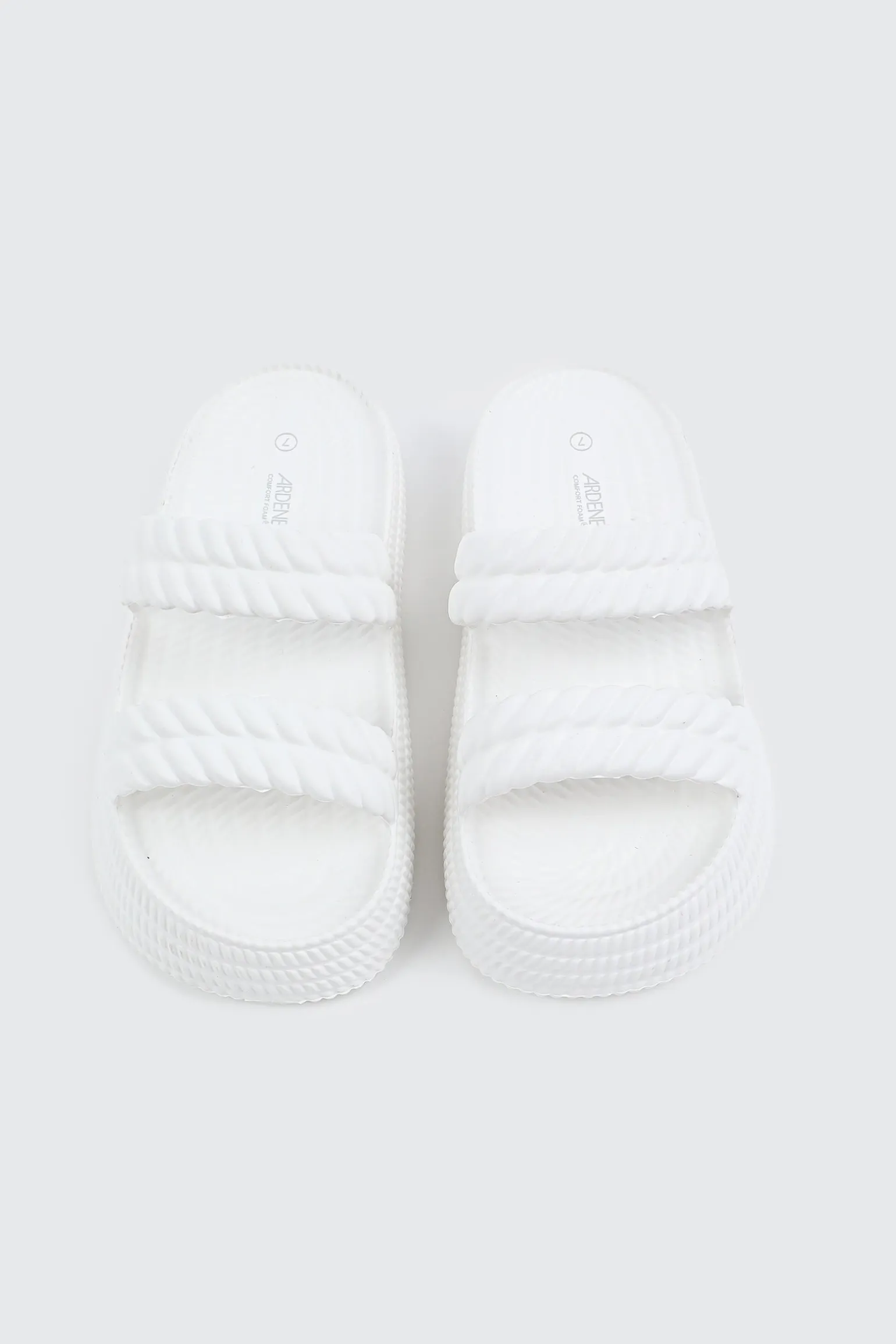 Double Braided Strap Slide Sandals