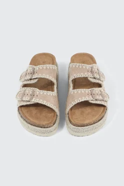 Double Buckle Espadrille Sandals
