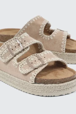 Double Buckle Espadrille Sandals