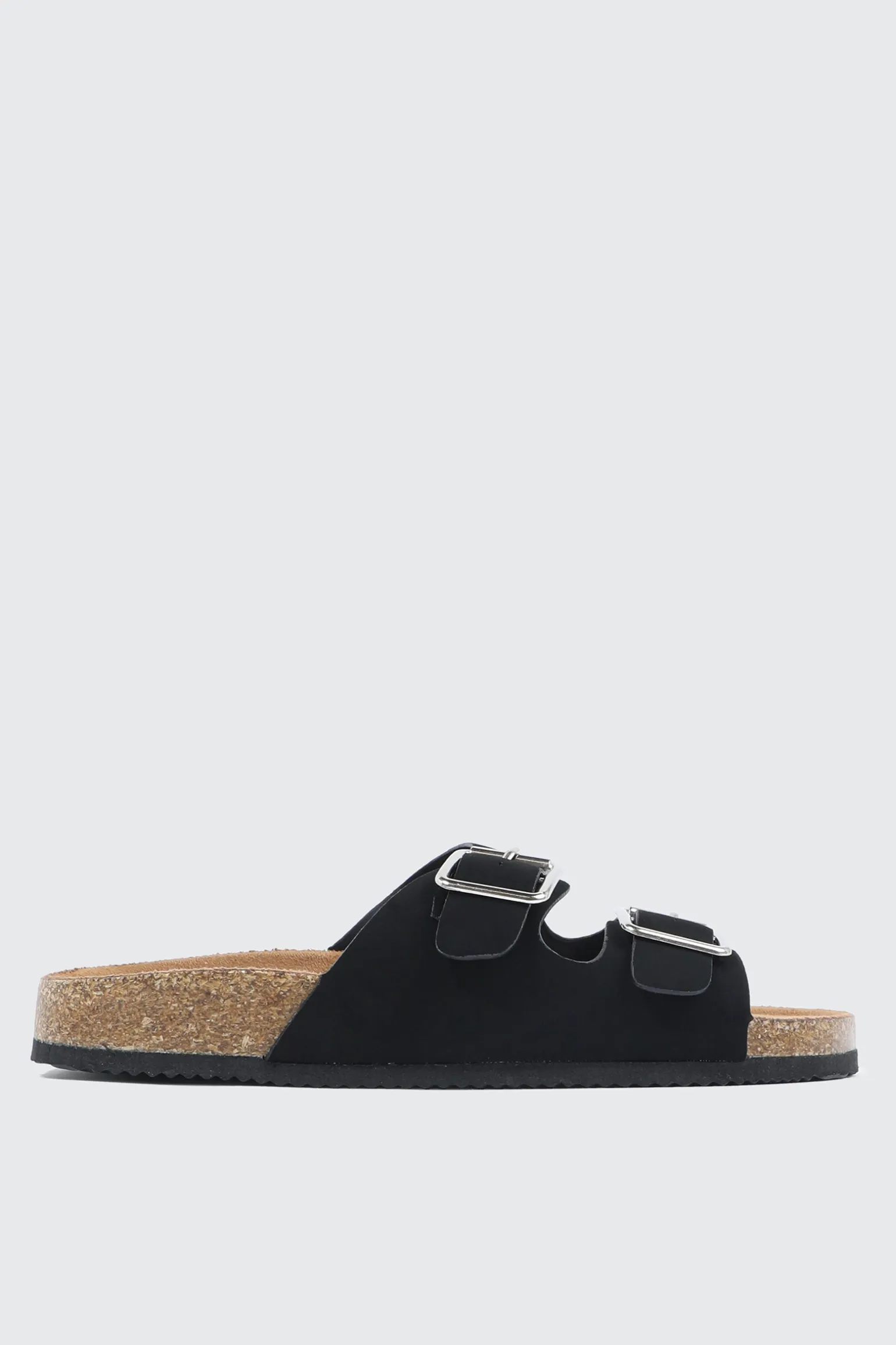 Double Buckle Slide Sandals