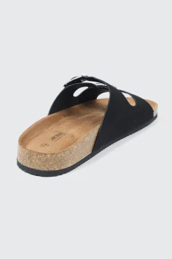Double Buckle Slide Sandals