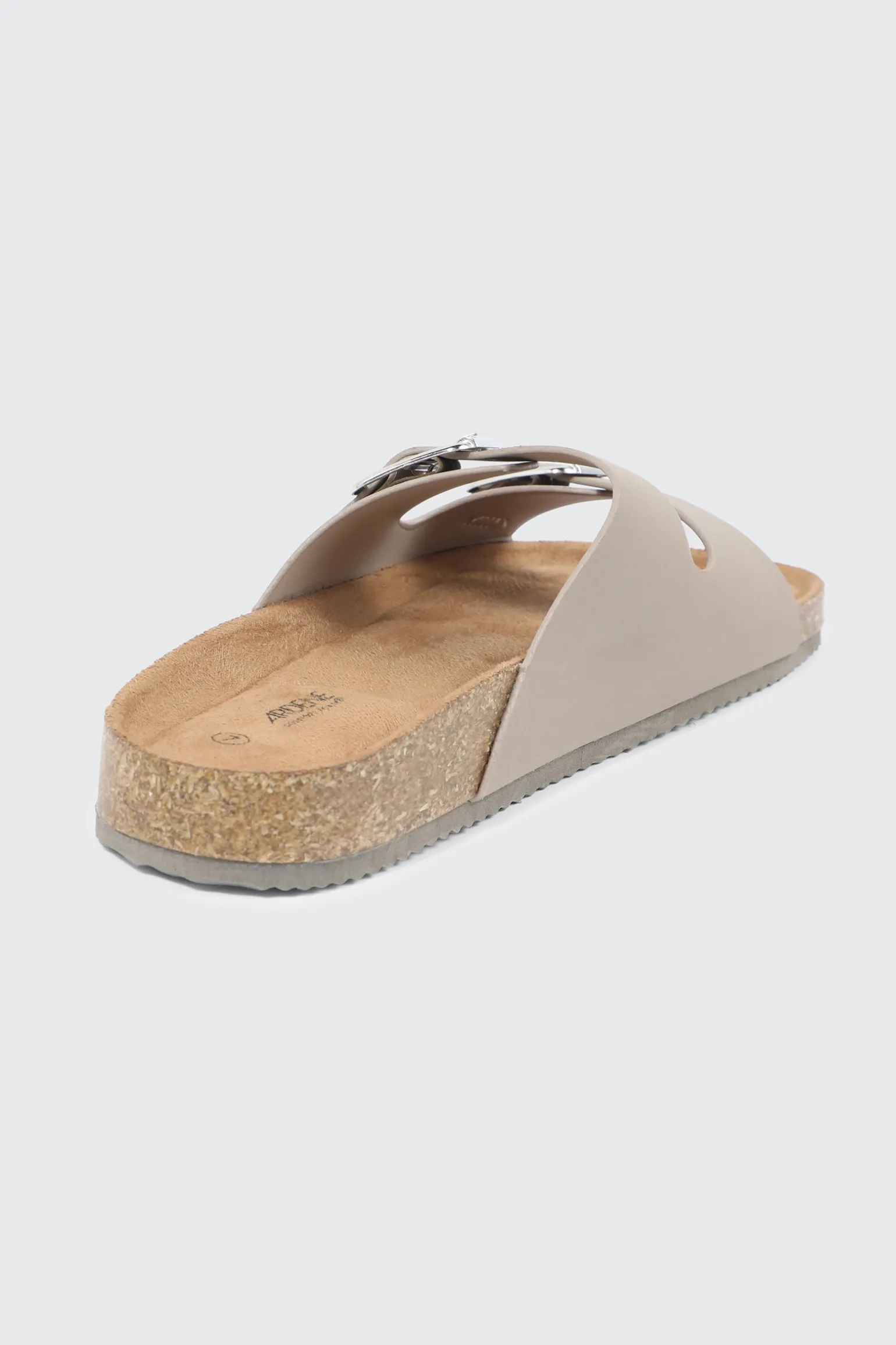 Double Buckle Slide Sandals