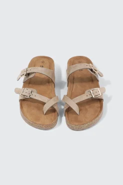 Double Buckle Toe Ring Sandals