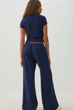 Drawstring Wide Leg Pants