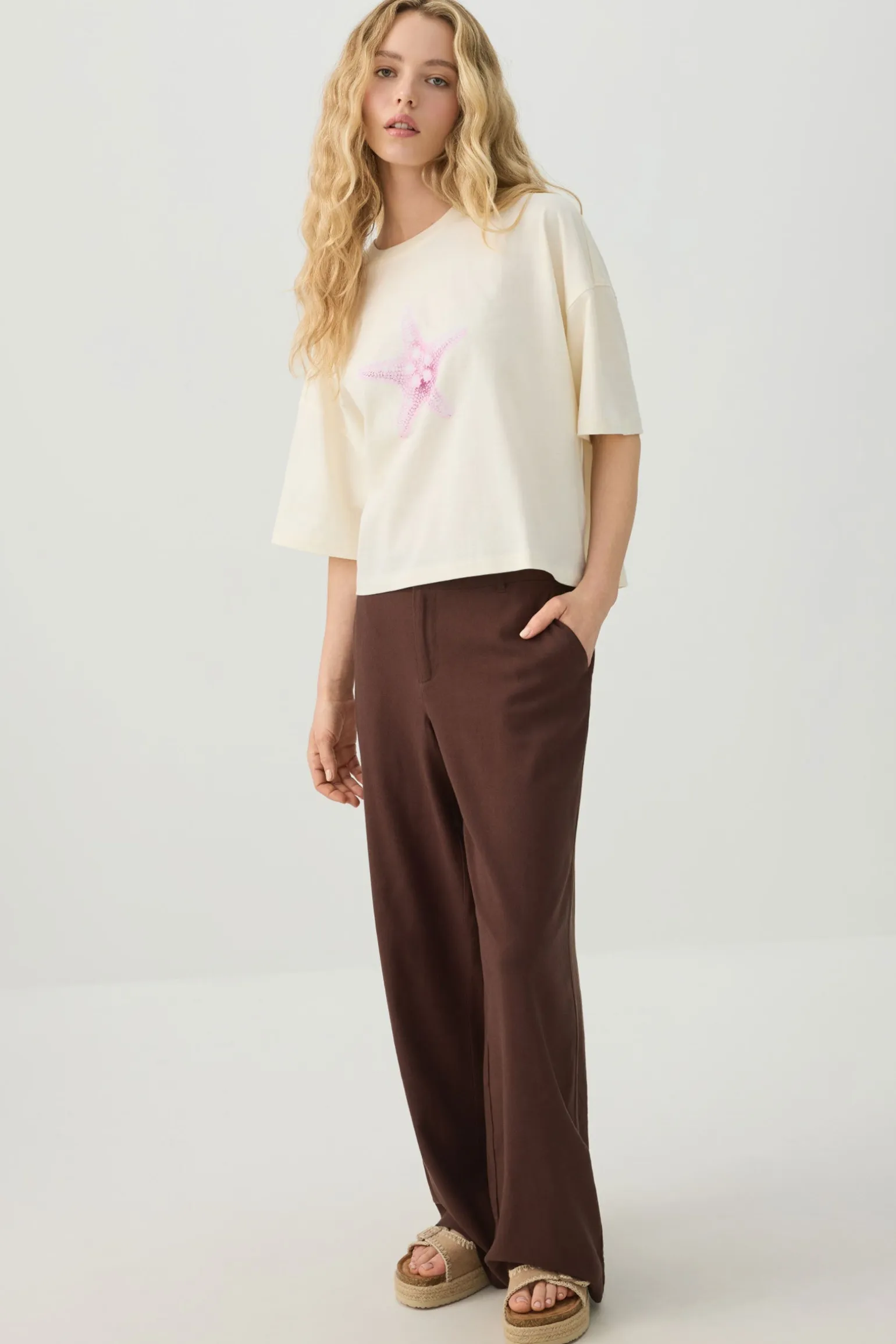 Dropped Shoulder Graphic T Shirt