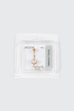 3 Drop Stone Navel Piercing