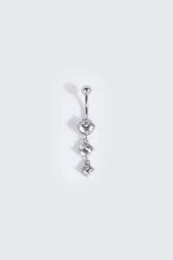 3 Drop Stone Navel Piercing