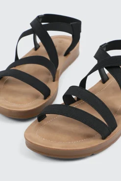 Elastic Strappy Sandals