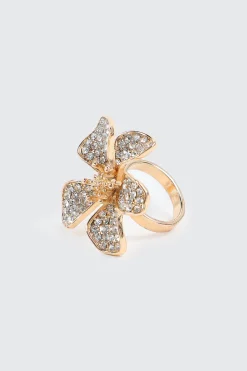 Embellished Hibiscus Ring
