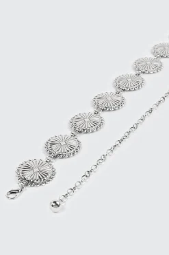 Embossed Medallion Chain Belt