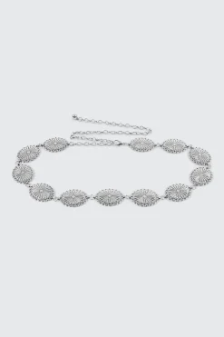 Embossed Medallion Chain Belt