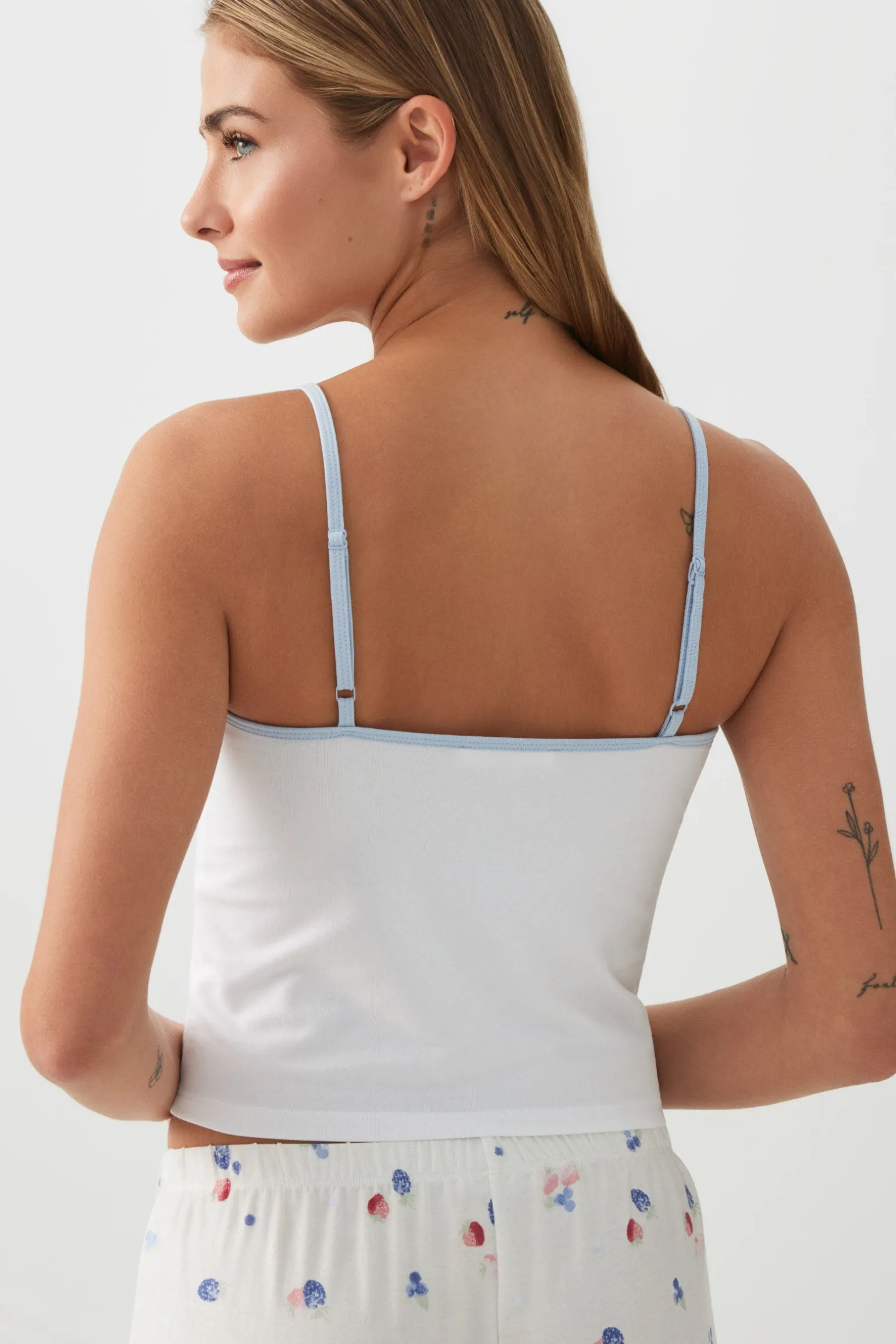 Embroidered PJ Tank Top