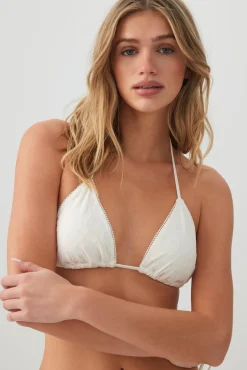 Eyelet Triangle Bikini Top